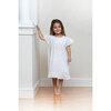 Amelia Smocked Short Sleeve Dress, White And Blue - Dresses - 5