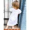 Amelia Smocked Short Sleeve Dress, White And Blue - Dresses - 6