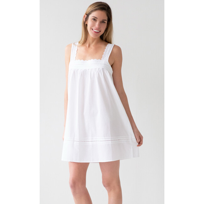 Women's Maeve Strap Sleeves Nightgown, White - Nightgowns - 7
