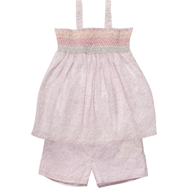 Rosie Girl's Top and Shorts Set, Scattered Blooms