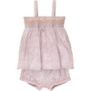 Rosie Baby Dress & Bloomer Set, Scattered Blooms - Dresses - 1 - thumbnail