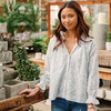 Women's Harper Top, Sky Anemone - Blouses - 2