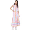Women's Aviana Ruffled Contrast Band Tank, Rainbow Stripe - Tees - 1 - thumbnail