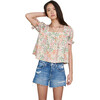 Women's Gretta Square Neck Top, Spring Blooms - Blouses - 1 - thumbnail