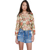 Women's Jeanette V-Neck Mandarin Collar Top, Costa Rica - Blouses - 1 - thumbnail