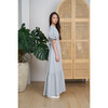 Women's Carol Ruffle Tiered Dress, Grey And White - Dresses - 2
