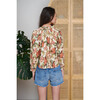 Women's Jeanette V-Neck Mandarin Collar Top, Costa Rica - Blouses - 3