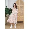 Women's Victoria Modest Ruffled Neck Dress, Spring Blooms - Dresses - 3