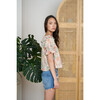 Women's Gretta Square Neck Top, Spring Blooms - Blouses - 4
