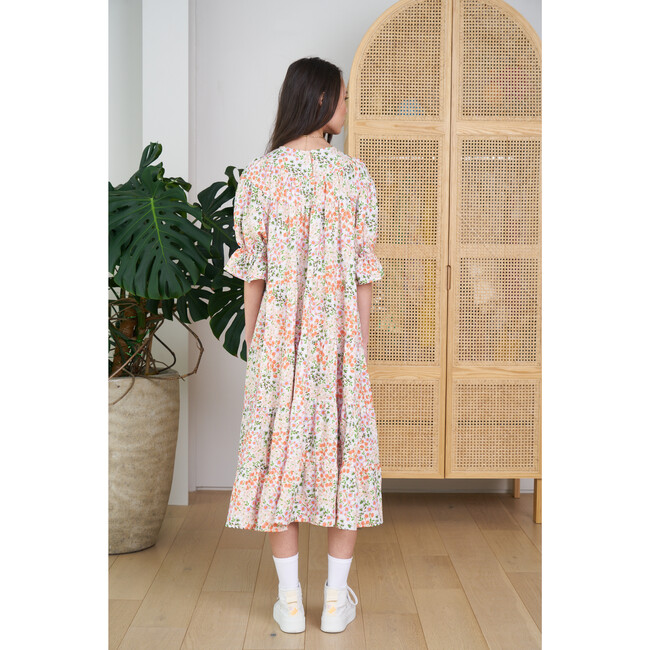 Women's Victoria Modest Ruffled Neck Dress, Spring Blooms - Dresses - 5
