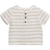 Dean Muslin Henley Top, Arley Stripe - Shirts - 1 - thumbnail