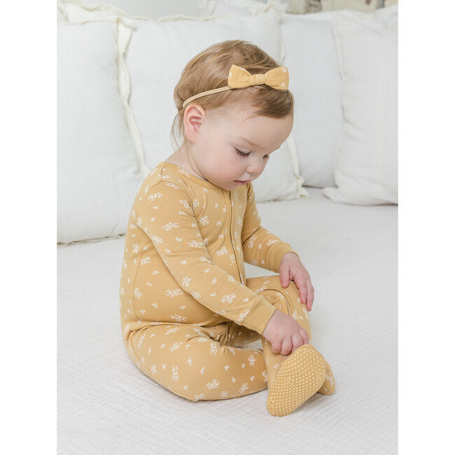 Peyton Zipper Sleeper, Honeysuckle - Pajamas - 2