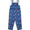 Party Pops Bamboo Girl Spaghetti Romper Jumpsuit, Blue - Rompers - 1 - thumbnail