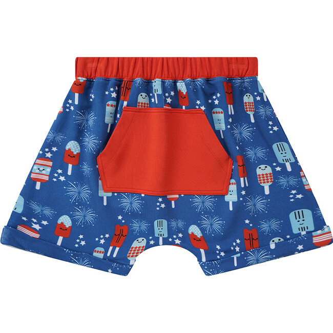 Party Pops Bamboo Terry Boy Shorts, Blue