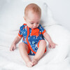 Party Pops Bamboo Shorty Romper, Blue - Rompers - 3