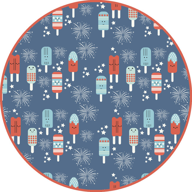 Party Pops Bamboo Shorty Romper, Blue - Rompers - 5