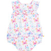 Noemi Cap Sleeve Ruffled Bubble Romper, White - Rompers - 1 - thumbnail