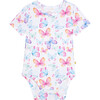 Noemi Short Sleeve Basic Bodysuit, White - Bodysuits - 1 - thumbnail