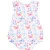 Noemi Cap Sleeve Ruffled Bubble Romper, White - Rompers - 2