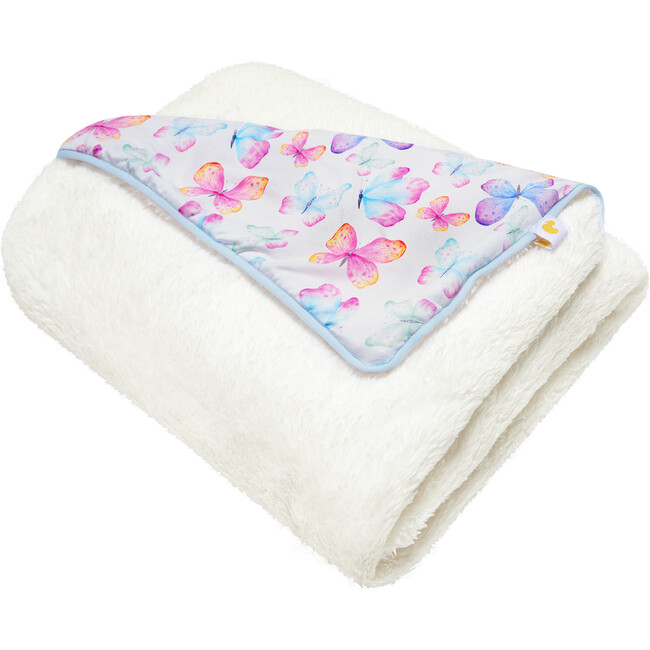 Noemi Square Plush Patoo, White - Blankets - 1