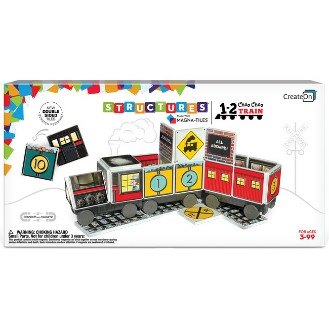 1-2 Choo Choo Train Magna-Tiles Structure Set - Magnetic Tiles - 7