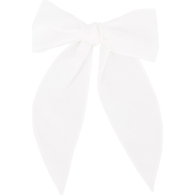 Il Pellicano Hair Bow, White Eyelet