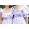 Positano Women's Puff Sleeve Daphne Dress, Lavender - Dresses - 4