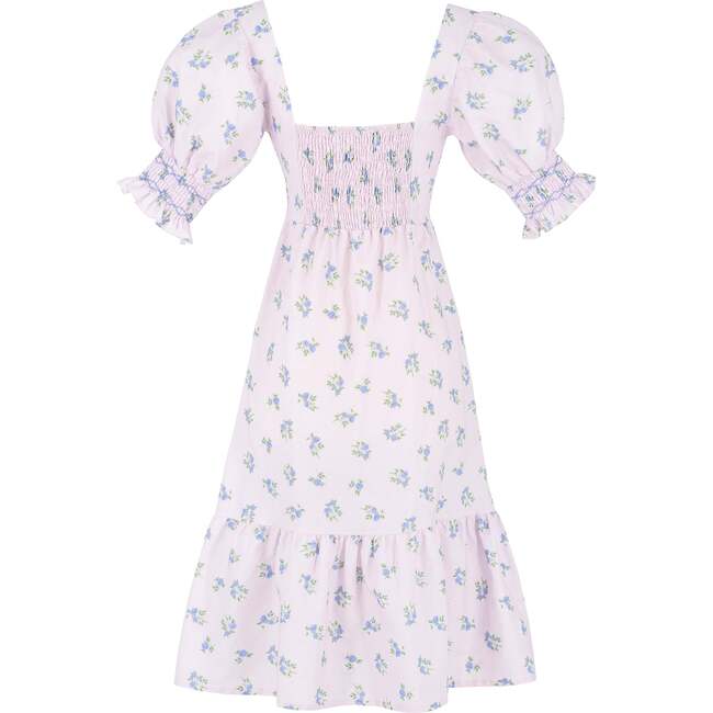 Positano Women's Puff Sleeve Daphne Dress, Lavender - Dresses - 6