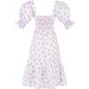 Positano Women's Puff Sleeve Daphne Dress, Lavender - Dresses - 6 - thumbnail