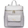 Monaco Diaper Bag | Stone Grey - Diaper Bags - 1 - thumbnail