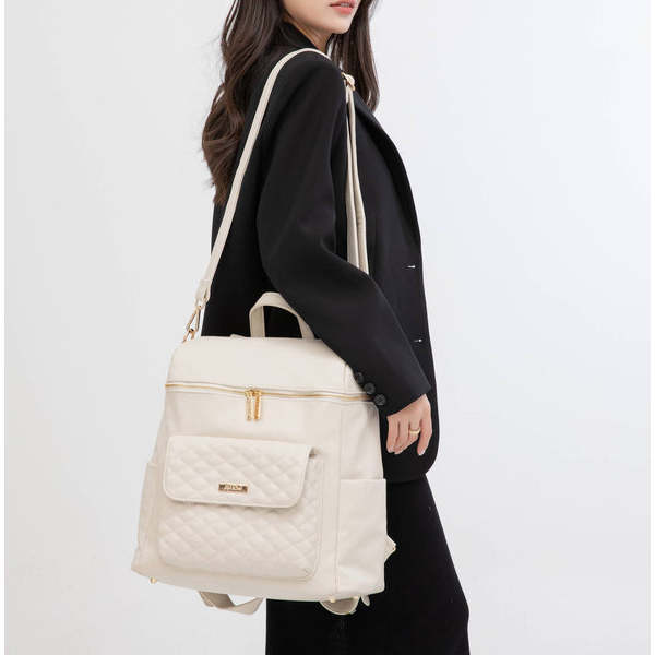 Monaco Diaper Bag | Pearl White - Luli Bebé Bags & Luggage  display picture 1