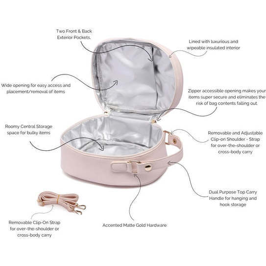 Monaco Snack Bag | Pastel Pink - Diaper Bags - 6