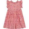 Print Ruffle Neck Flutter Sleeve Dress, Paisley - Dresses - 1 - thumbnail