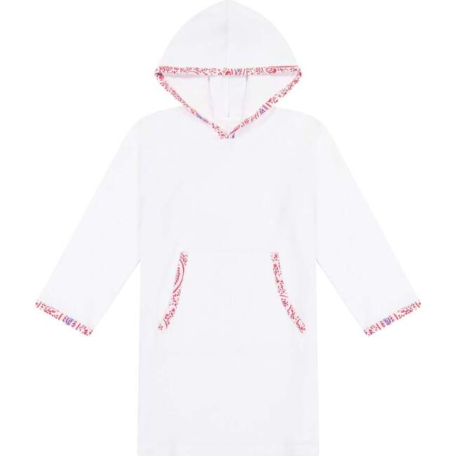 Print Terry Hooded Cover-Up, Paisley