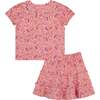 Print Top And 2-Tiered Skirt Set, Paisley - Mixed Apparel Set - 3