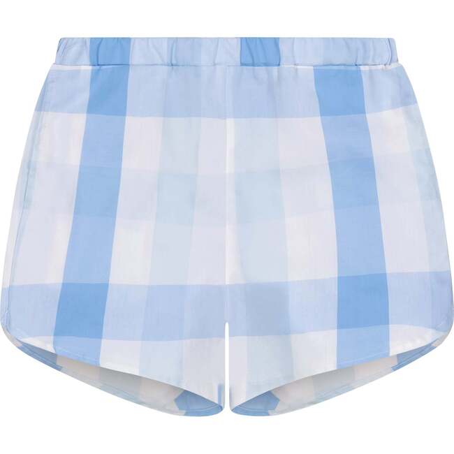 Gingham Ruffle Sleeveless Top And Short Set, Ice Water - Mixed Apparel Set - 5