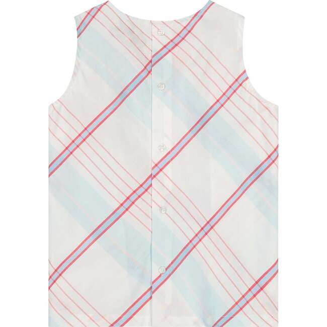 Plaid Ruffle Sleeveless Top And Short Set, Multicolors - Mixed Apparel Set - 3