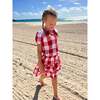 Plaid Top And 2-Tiered Skirt Set, Red Buffalo - Mixed Apparel Set - 2