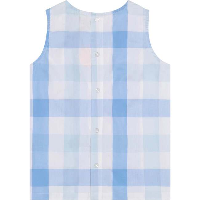 Gingham Ruffle Sleeveless Top And Short Set, Ice Water - Mixed Apparel Set - 3