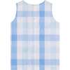 Gingham Ruffle Sleeveless Top And Short Set, Ice Water - Mixed Apparel Set - 3