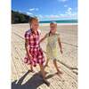 Plaid Top And 2-Tiered Skirt Set, Red Buffalo - Mixed Apparel Set - 4
