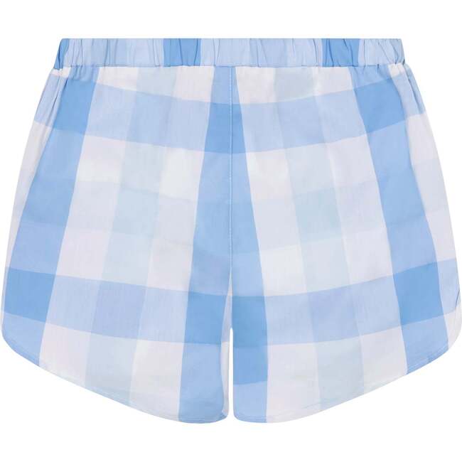 Gingham Ruffle Sleeveless Top And Short Set, Ice Water - Mixed Apparel Set - 4