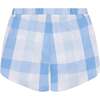 Gingham Ruffle Sleeveless Top And Short Set, Ice Water - Mixed Apparel Set - 4