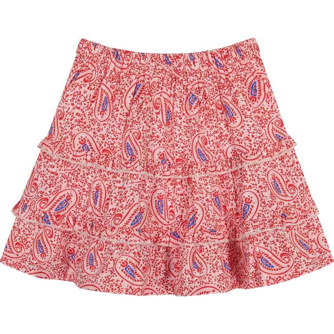 Print Top And 2-Tiered Skirt Set, Paisley - Mixed Apparel Set - 6