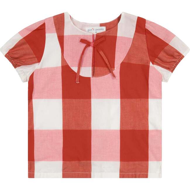 Plaid Top And 2-Tiered Skirt Set, Red Buffalo - Mixed Apparel Set - 6