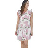 Women's Kalani Tiered Ruffle Dress, Pink Hydrangeas - Dresses - 1 - thumbnail