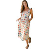 Women's Liv Ruffle Shoulder Strap Print Dress, Soda Pop - Dresses - 1 - thumbnail