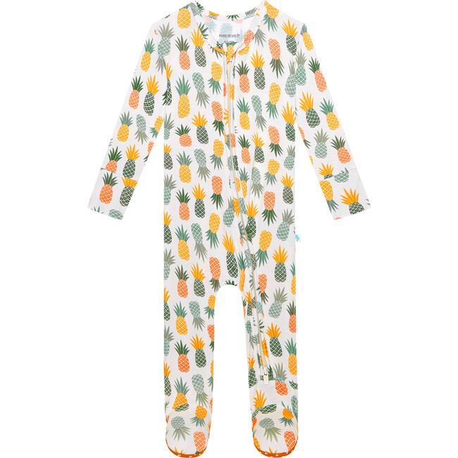 McGuire Footie Zippered One Piece, Beige - Footie Pajamas - 1