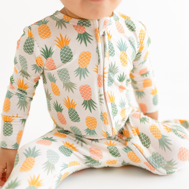 McGuire Footie Zippered One Piece, Beige - Footie Pajamas - 3