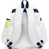 Game On Tennis Backpack, White/Navy/Green - Backpacks - 3